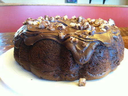 chocolate coconut birthday cake by Julie