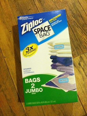 Ziplock space bag