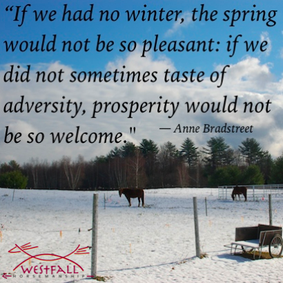 If we had no winter, the spring would not be so pleasant: if we did not sometimes taste of adversity, prosperity would not be so welcome.