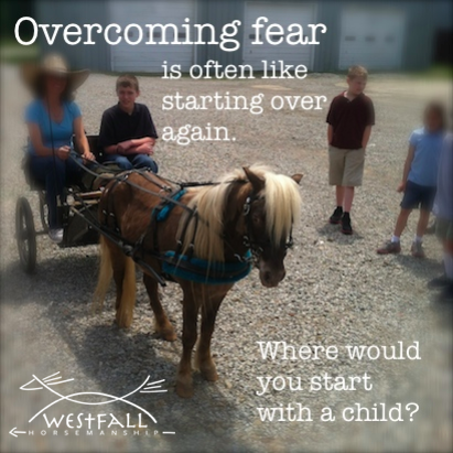 Overcoming fear is often like starting over again. Where would you start with a child and a horse?