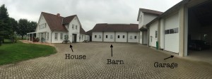 House, barn, garage and indoor arena are all attached.