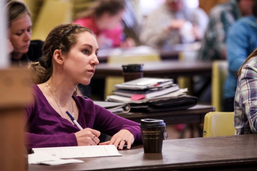 Student in classroom